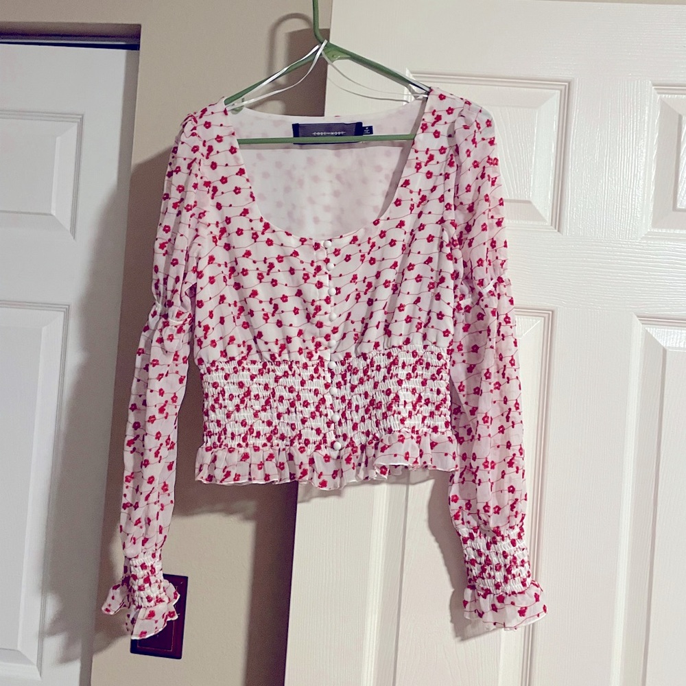 Code x Mode codexmode Floral smocked blouse